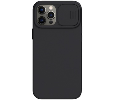 Nillkin CamShield Magnetic Silicone Case - iPhone 12/12 Pro Zwart Zwart