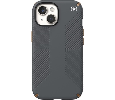 Speck Presidio2 Grip Apple iPhone 15 Charcoal Grey - with Microban