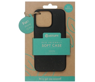 eStuff 100% Biodegradable case for iPhone 13 Pro (iPhone 13 Pro) Zwart