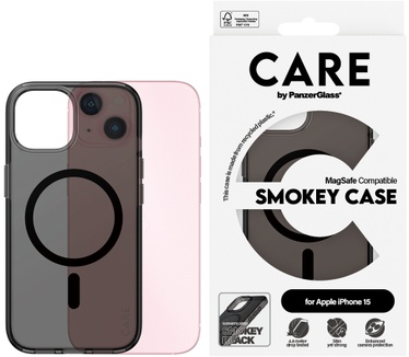 PanzerGlass CARE Flagship Case Smokey/Black MagSafe iPhone 15