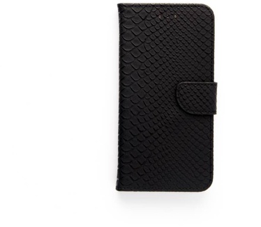 Schubben design Lederen Bookcase hoesje voor de Apple iPhone 8 Plus - Zwart (Apple iPhone 8) Zwart