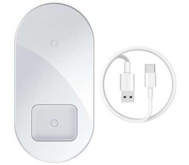 Baseus 2-in-1 Fast Wireless Charging Pad - Wit