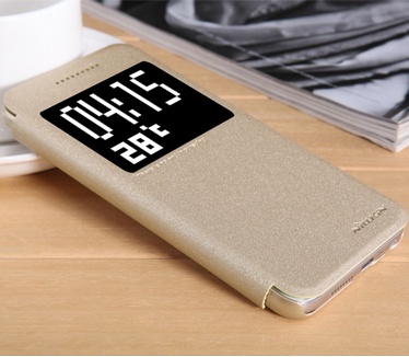 Nillkin New Sparkle S-View Book Case voor HTC One A9 - Goud