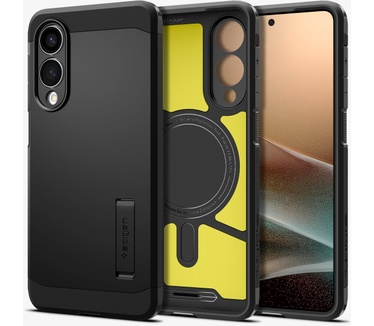 Spigen Galaxy S25 Edge Case Tough Armor AI (MagFit) Zwart