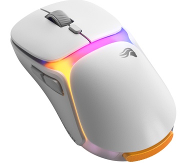 Glorious Glorious Gaming - draadloze gamingmuis Model O3 - Uitwisselbaar InfinitePlay-batterijsysteem, 8k polling, 130M click optische schakelaars, licht gewicht van 66 g, 30K DPI optische sensor, RGB - Wit