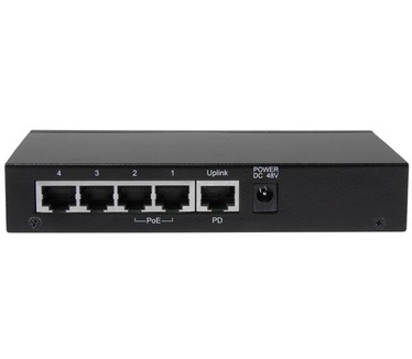 Startech.com 5-poorts gigabit ethernet switch PoE PD met 2x PSE/PoE poorten PoE Powered switch