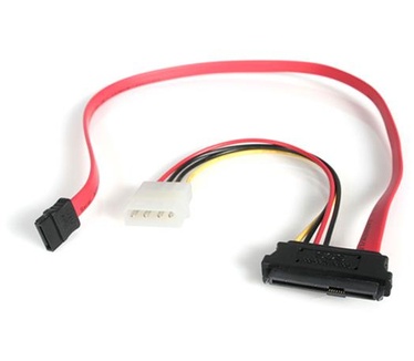 Startech.com 45 cm SAS 29-Pin naar SATA Kabel met LP4 Voeding