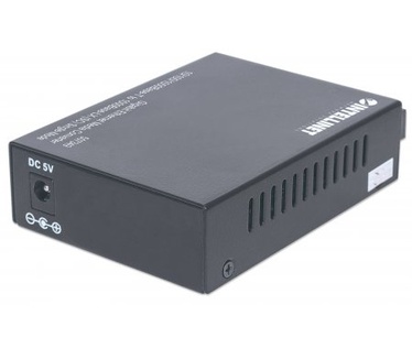 Intellinet Gigabit Ethernet Single Mode Media Converter, 10/100/1000Base-T to 1000Base-Lx (SC) Single-Mode, 20km (Euro 2-pin plug)