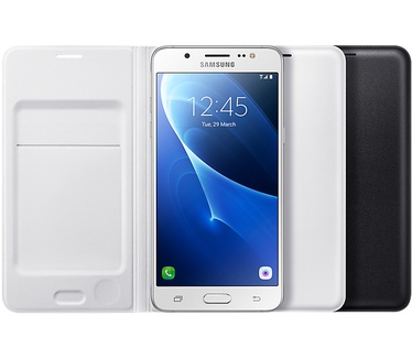 Samsung Galaxy J5 (2016) Flip Wallet - White (Galaxy J5(2016)) Zwart