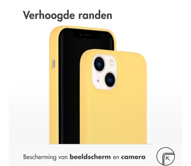 Accezz Liquid Silicone Backcover met MagSafe iPhone 14 - Geel