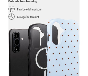 Selencia Vivid Wavy Backcover met MagSafe voor de Samsung Galaxy A37 (5G) - Happy Dots Digital Sky