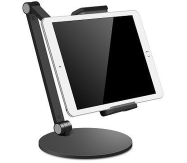 Ergoline ErgoLine tabletstandaard met ronde voet - zwart