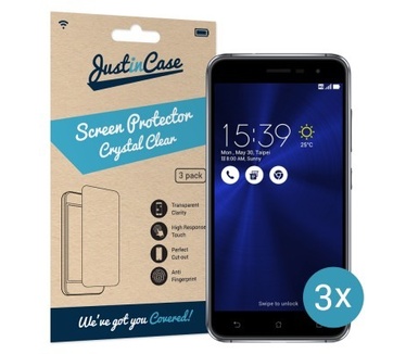 Just in Case Asus Zenfone 3 (5.5 inch) ZE552KL Screenprotector - 3 stuks - Clear
