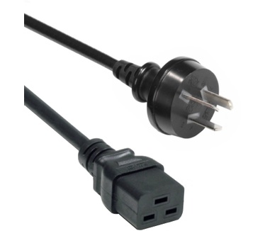 Eeconn Netsnoer, China - C19, 3x 1.50mm², Zwart, 2.5m