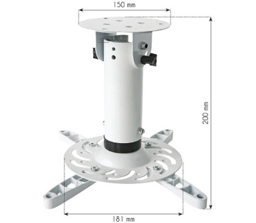 Techly Bracket Universal Projector Ceiling White ICA-PM 200WH