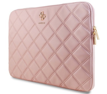 Guess Quilted Big 4G Logo Universele Laptoptas (16") - Roze Roze
