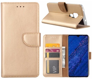 Luxe Lederen Bookcase hoesje voor de Huawei Mate 20 - Goud (Huawei Mate 20) Goud