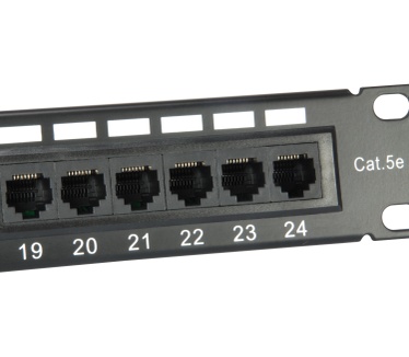 Equip 24-Port Cat.5e Unshielded Patch Panel, Black