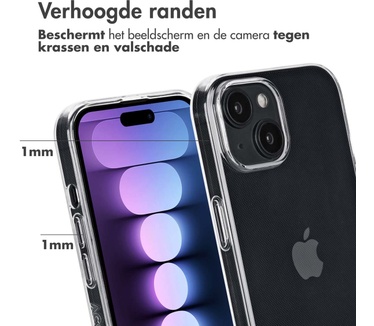 Accezz 100% Recycled Clear Backcover iPhone 15 - Transparant