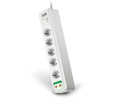 APC Stekkerdoos met overspanningsbeveiliging 5x stopcontact + Coax