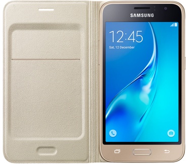 Samsung Galaxy J1 (2016) Flip Wallet (Samsung Galaxy J1) Goud