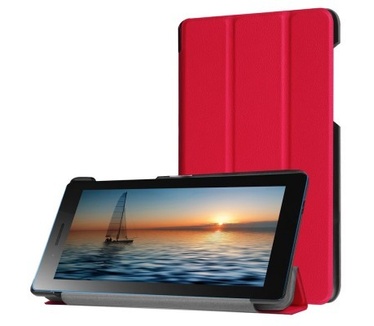 qMust Lenovo Tab 3 7 inch Smart Tri-Fold Case - Red