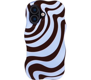 Selencia Vivid Wavy Backcover met MagSafe voor de Apple iPhone 17 - Dream Swirl Chocolate
