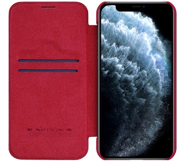 Nillkin Qin PU Book Case - Apple iPhone 12/12 Pro (6.1") - Rood Rood