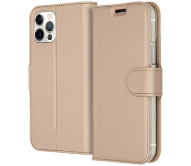 Accezz Wallet Softcase Booktype (IPhone 12, iPhone 12 Pro) Goud