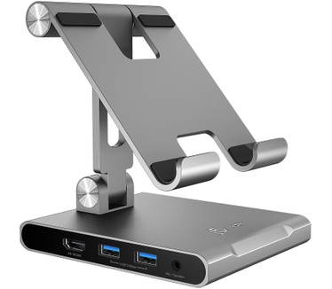 j5create JTS224-N Standaard onder meerdere hoeken: met dockingstation voor iPad Pro®