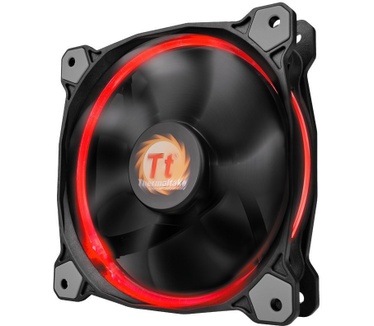 Thermaltake CL-F042-PL12SW-B. Soort: Ventilator, Ventilator diameter: 12 cm, Minimum centrifugesnelheid: 800 RPM. Kleur van het product: Zwart, Belichting: LED. Nominale netspanning: 0,21 A, Typisch stroomverbruik: 2,52 W. Maten ventilator (b x d x h): 12