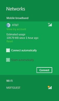 Windows 8: kiezen van een 3g-provider