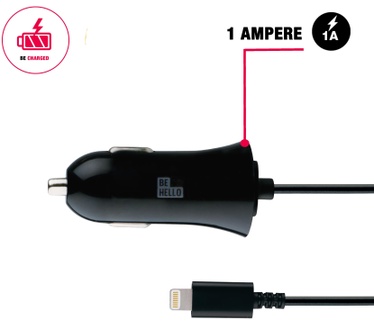 BeHello Car Charger Wired Lightning 1.2m 1A Black