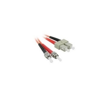 CablesToGo 2m ST/SC LSZH Duplex 62.5/125 Multimode Fibre Patch Cable