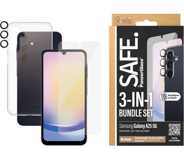 PanzerGlass SAFE. by 3-in-1 Pack Samsung New A24 5G (Samsung - Galaxy new A24 5G)