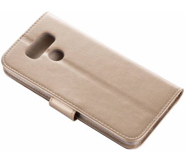 Luxe Lederen Bookcase hoesje voor de LG G6 - Goud (LG G6) Goud