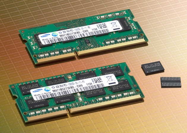 Samsung geheugen op wafer