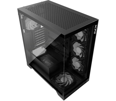 XPG Invader X, met 5 fans en riser cable, Zwart