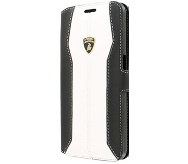 Automobili Lamborghini Huracan D1 Bookcase hoesje voor de Samsung Galaxy S6 - Zwart / Wit (Galaxy S6) Wit