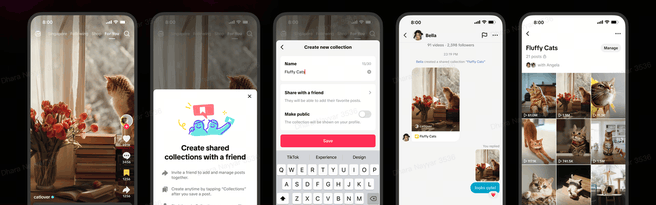 TikTok gedeelde collectie