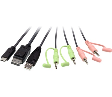 Aten 2-Port USB-C DisplayPort Hybrid Cable KVM Switch