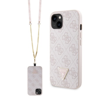 Guess 4G Triangle Crossbody Case - Apple iPhone 14 (6.1") - Roze Roze