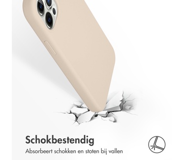 Accezz Liquid Silicone Backcover iPhone 12 (Pro) - Stone