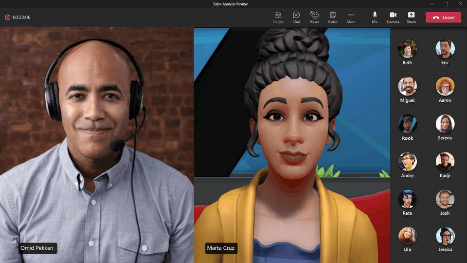 Microsoft Teams Krijgt Geanimeerde Avatars Die Gezichtsuitdrukkingen 