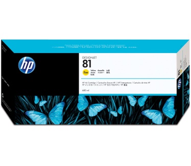 HP 81 680-ml Yellow Dye Ink Cartridge