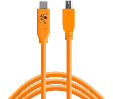Tether Tools TetherPro USB-C to 2.0 Micro-B 5-Pin 4,6m (Oranje) Oranje
