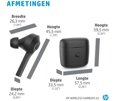 HP Wireless Earbuds G2 Zwart (Zwart)