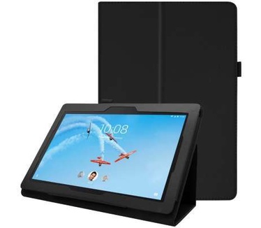 qMust Lenovo Tab E10 Tablet Hoes Zwart