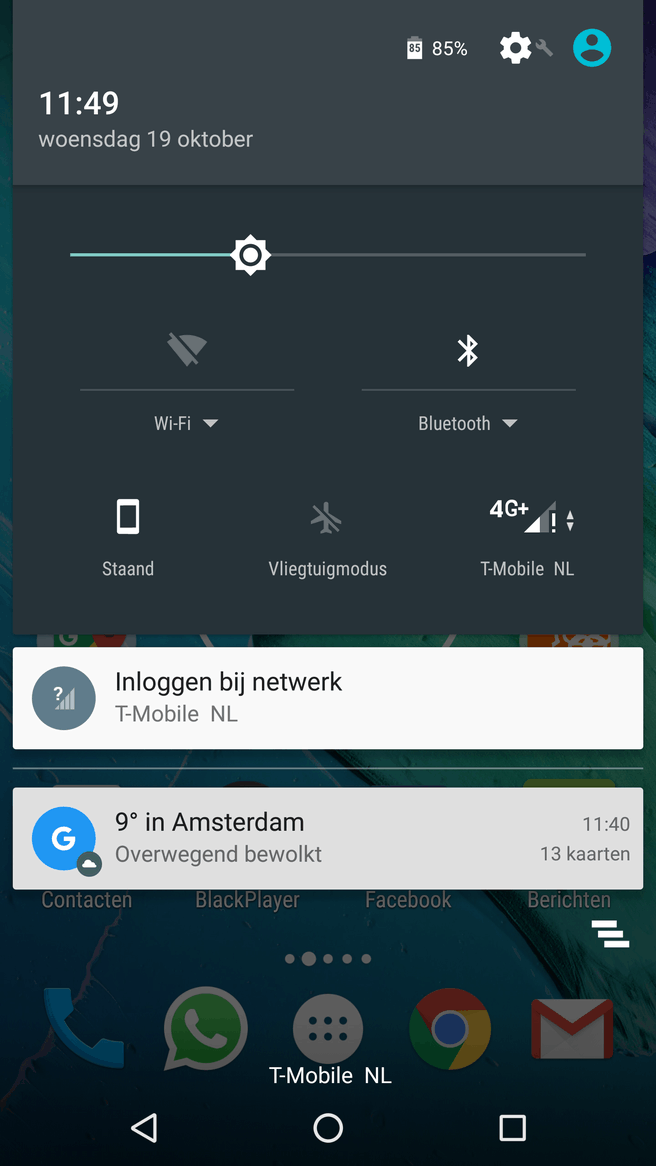 T-Mobile foutmelding op Android