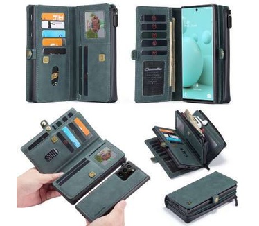 Caseme Samsung Galaxy Note 20 Ultra Luxe Multi Portemonnee Hoesje Blauw
